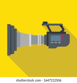 Video camera vector icon.Flat vector icon isolated on white background video camera.