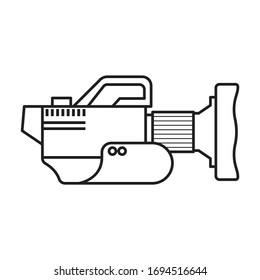 Video camera vector icon.Outline vector icon isolated on white background video camera.