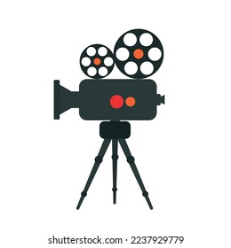 Video camera vector illustration. TV camera.