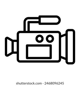 Video Camera Vector Line Icon Design