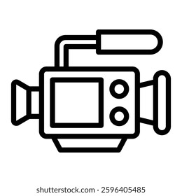 Video Camera Vector Line Icon Design