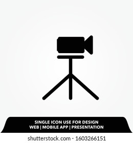 Video camera vector sign icon
