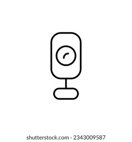 Video Camera Vector Sign for Shops and Stores. Perfect for web sites, books, stores, shops. Editable stroke in minimalistic outline style