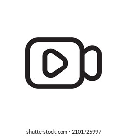 Video Camera vector Solid Icon Design Symbol on White background EPS 10 File