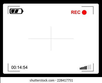 Video camera viewfinder template