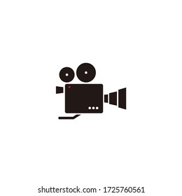 Video camera vintage filmmaker icon logo design