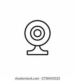 Vector de signo de icono de cámara web