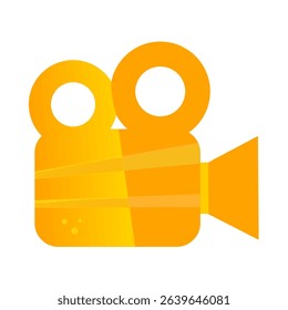 Video camera - yellow gradient vector icon