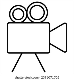 video cammera, Simple Party-Related Vector Line Icon