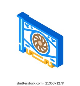 video card computer isometric icon vector. video card computer sign. isolated symbol illustration