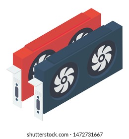 Video card device vector design 