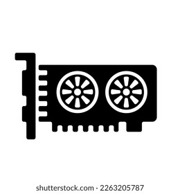 Video card ( graphic board ) vector icon illustration