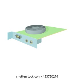 Video card icon in cartoon style isolated on white background. Technique symbol