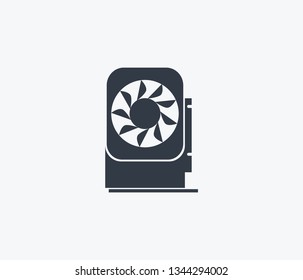Video card icon isolated on clean background. Video card icon concept drawing icon in modern style. Vector illustration for your web mobile logo app UI design.