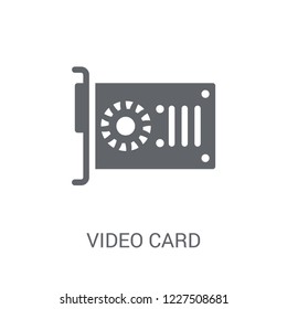 Video card icon. Trendy Video card logo concept on white background from Cryptocurrency economy and finance collection. Suitable for use on web apps, mobile apps and print media.