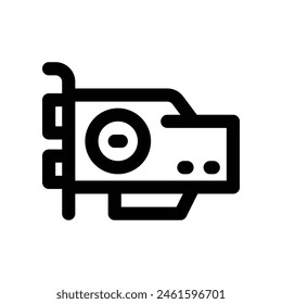 Video icono de tarjeta. icono de línea de Vector para el Sitio web, el móvil, la presentación y el diseño del logotipo.