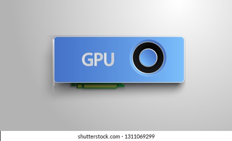 Video card on a white background will be an excellent illustration for the category of online store.