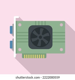 Vector plano de icono de cartón de vídeo. Grupo de computadoras. Mostrar pc