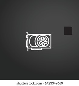 Video Card vector icon. Video Card concept stroke symbol design. Thin graphic elements vector illustration, outline pattern for your web site design, logo, UI. EPS 10.