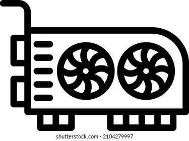 Video Card Vector Icon Design Illustration