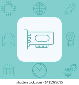 Video card  vector icon sign symbol