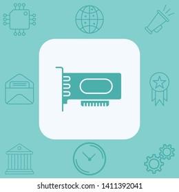 Video card  vector icon sign symbol