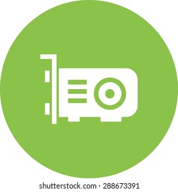 video card, card, vga icon vector image. Can also be used for computer and hardware. Suitable for use on web apps, mobile apps and print media.
