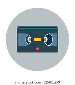 Video Cassette Colored Vector Illustration
