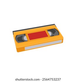 Video Cassette Video Production Vector Illustration, Isolated