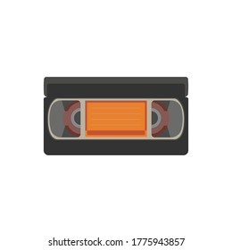 Videokassette, Vektorgrafik einzeln auf weißem Hintergrund.
