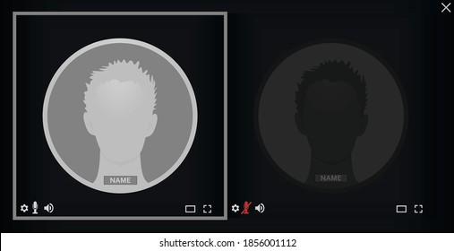 Video chat app. vector illustration