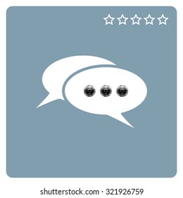 video chat, communication with the camera, a video message. Flat design style