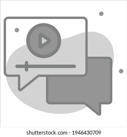 video chat icon with background modern illustration