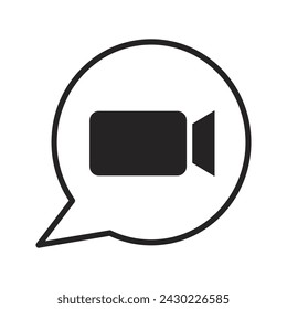 icono de videochat, icono de videollamada