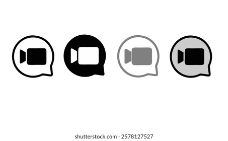 video chat icon, video call icon