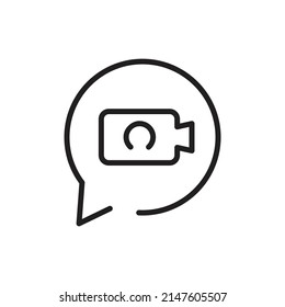 Video chat icon design. vector illustration