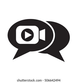 Video Chat Icon Illustration Design