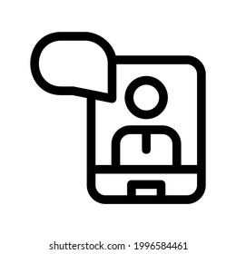icono de chat de vídeo o logotipo símbolo de signo aislado ilustración vectorial - iconos vectoriales de estilo negro de alta calidad
