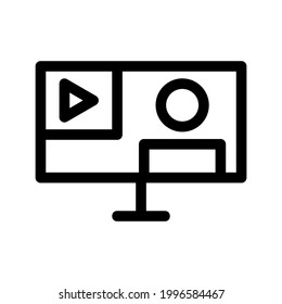 video chat icon or logo isolated sign symbol vector illustration - high quality black style vector icons
