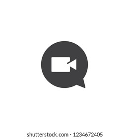 Video chat icon vector