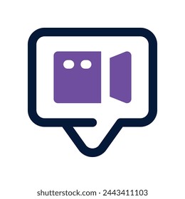 video chat icon. vector dual tone icon for your website, mobile, presentation, and logo design.