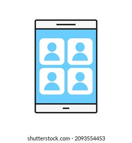 Video-Chat-Symbol Vektorgrafik