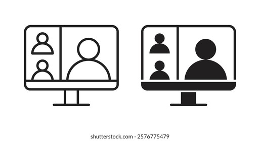 Video chat icons pack for ui designs