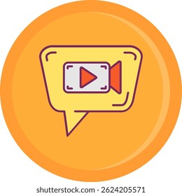 Video chat Line vector Icon Design