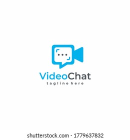 Design des Video-Chat-Logos Vektorgrafik