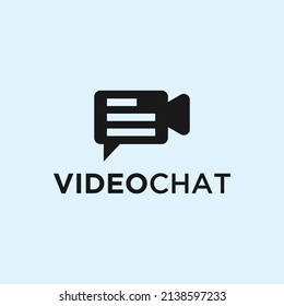 logotipo de videochat o logotipo de charla