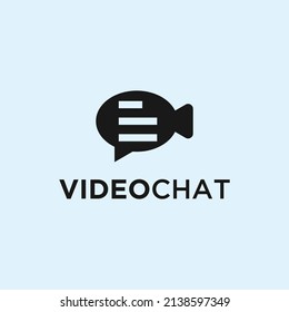 video chat logo design icon vector silhouette illustration