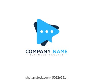 Video Chat Logo Design Template