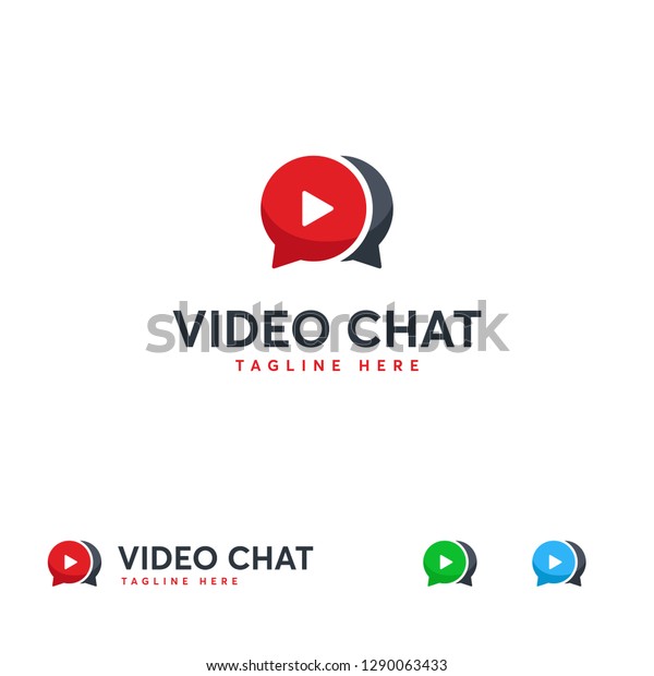 Video Chat Logo Designs Concept Vector Stock Vector Royalty Free