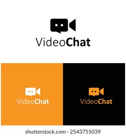 Video-Chat-Logo, Vektorsymbol